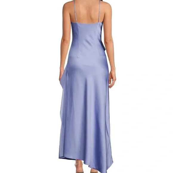 Gianni Bini Asymmetrical Lavender Dress. Size 8 - Picture 2 of 5